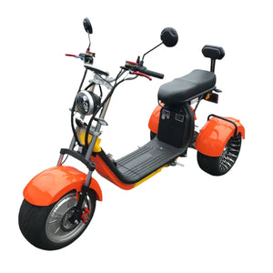 EVa3x2 SCM™ Dual Motor 4000w + Front Alternator Wheel (2000w) Tilting eTrike-Moped with Self-Charging Mode (SCM) Using KINETIC Energy