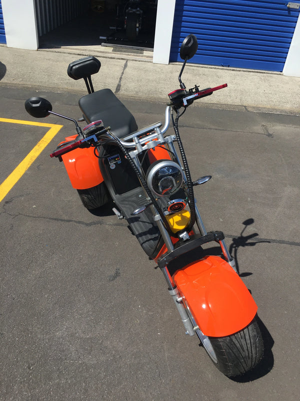 EVa3x2 SCM&trade; Dual Motor 4000w + Front Alternator Wheel (2000w) Tilting eTrike-Moped with Self-Charging Mode (SCM) Using KINETIC Energy