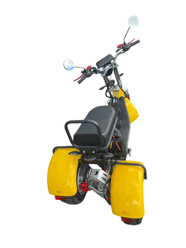 EVa3x2&trade; Dual Motor 4000w Tilting eTrike-Moped on 10" OFF ROAD TYRES - NZ Road Registered