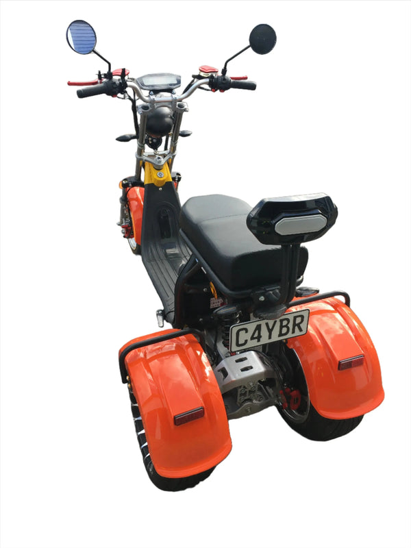 EVa3x2&trade; Dual Motor 4000w Tilting eTrike-Moped ON 12" LOW PROFILE ON ROAD TYRES - NEW ZEALAND Road Registered